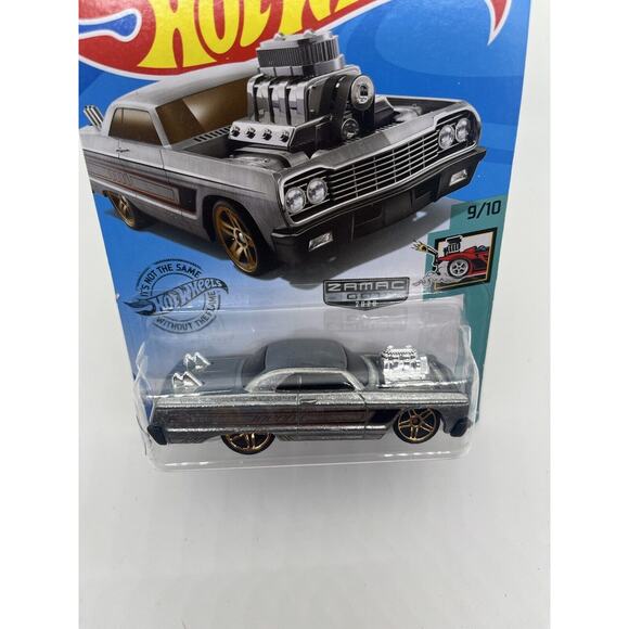 2020 Hot Wheels Zamac Wal-Mart Exclusive '64 Chevy Impala Tooned #9/10 - Picture 2 of 6